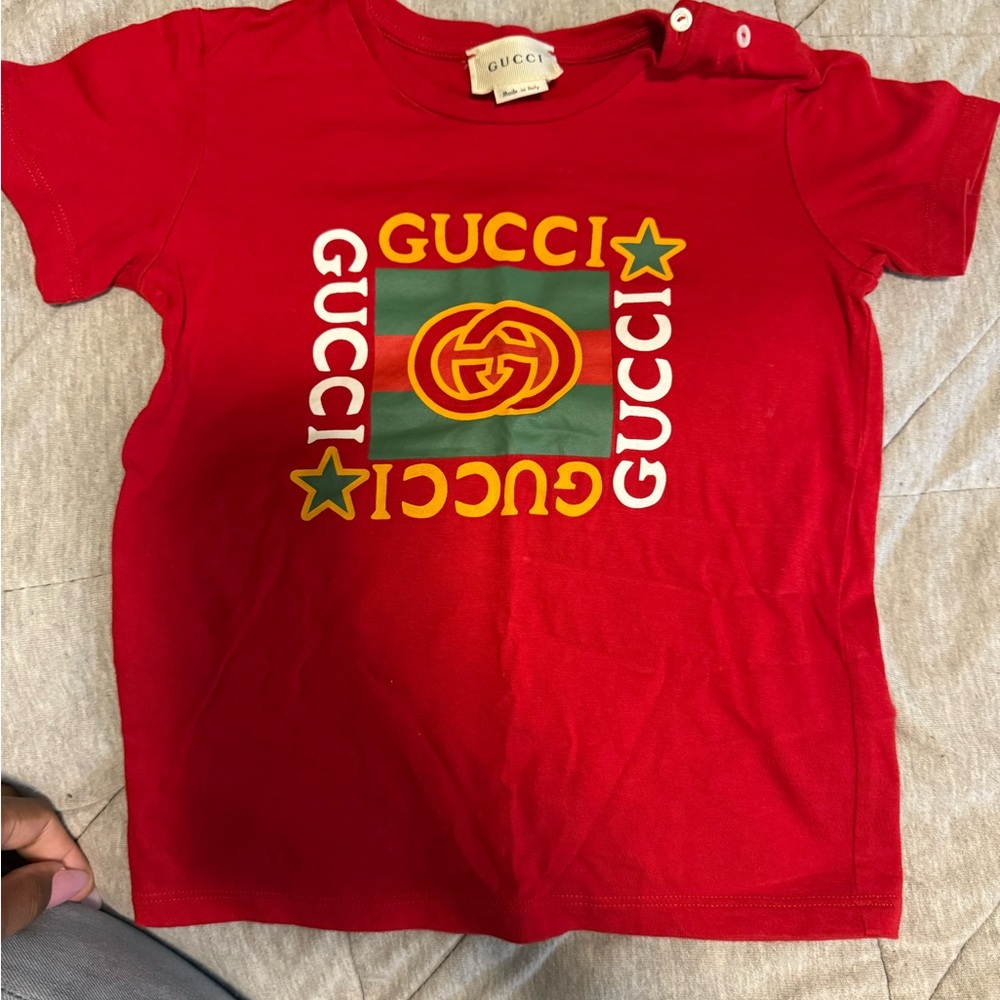 Gucci Kids Red Logo T-Shirt